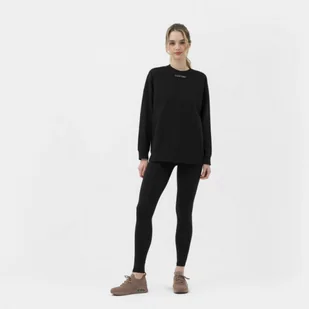 Damska bluza dresowa nierozpinana bez kaptura CALVIN KLEIN WOMEN 00GWS3W304 - czarna - Bluzy damskie - miniaturka - grafika 1