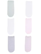 Skarpetki dla dzieci - Skarpety stopki dziewczęce ażurowe pastelowe kolory 6PAK 17-19 - miniaturka - grafika 1