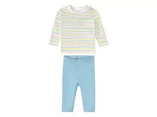Komplety dla niemowląt - LUPILU LUPILU Komplet niemowlęcy z bawełną (bluzka + spodnie) (86/92, Paski/jasnoniebieski) 4055334288033 - grafika 1