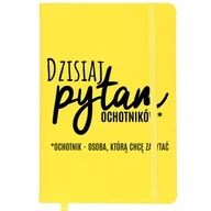 Notesy i bloczki - NOTES Z GUMKĄ Żółty 96 Stron Dla Nauczyciela DZISIAJ PYTAM OCHOTNIKÓW Wzory - miniaturka - grafika 1