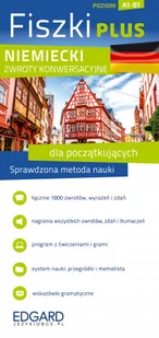 Niemiecki Fiszki PLUS Zwroty konwersacyjne dla początkujących Nowa - Filologia i językoznawstwo - miniaturka - grafika 1