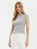 Koszulki i topy damskie - Brave Soul T-Shirt LTS-149LILYGR Szary Straight Fit - miniaturka - grafika 1