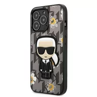 Etui i futerały do telefonów - Etui Karl Lagerfeld do iPhone 13 Pro Max 6,7" szary/grey Flower Ikonik Karl - miniaturka - grafika 1