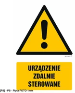 Tablice BHP - SIGNPROJECT GF040 - Urządzenie zdalnie sterowane 500x750 - miniaturka - grafika 1
