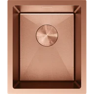 Zlewozmywaki - Mexen Trixo zlewozmywak stalowy 1-komorowy 370 x 440 mm, miedź HC - 6412371000-65HC - miniaturka - grafika 1