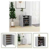 Szafki na buty - The Living Store Szafka na buty betonowa szara 60x35x70 cm materiał drewnopochodny - miniaturka - grafika 1