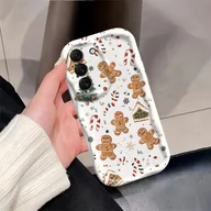 Etui i futerały do telefonów - TEMU Etui na telefon: Wzór Choinki, Piernikowego Ludzika, Płatków Śniegu, Patyczków, Jednolity Biały , Kręcona , Etui na Telefon dla Galaxy - miniaturka - grafika 1