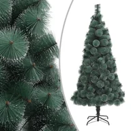 Choinki - vidaXL vidaXL Sztuczna choinka ze stojakiem, zielona, 180 cm, PET - miniaturka - grafika 1