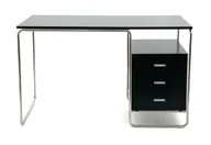 Biurka - Elior Czarne duże biurko industrialne z szufladami W9-T73 - miniaturka - grafika 1