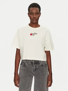 Converse T-Shirt Thorned 10028306-A01 Écru Oversize - Koszulki i topy damskie - miniaturka - grafika 1