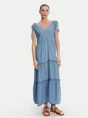 Sukienki - Pepe Jeans Sukienka codzienna Effie PL953664 Niebieski Loose Fit - miniaturka - grafika 1