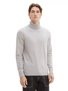 TOM TAILOR sweter męski, 14427 – Light Soft Grey Melange, XXL - Swetry męskie - miniaturka - grafika 1