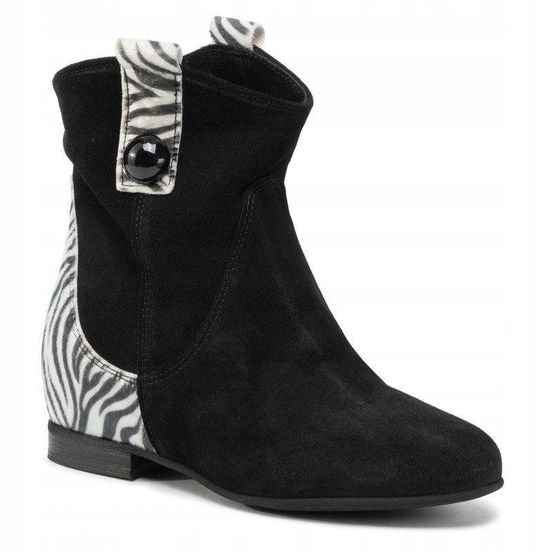 EVA MINGE DAMSKIE BOTKI CZARNE SKÓRA 35 0FX11*