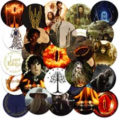 Szkolne artykuły papiernicze - NAKLEJKI NA ZESZYT NALEPKA Z POSTACIAMI KÓŁKO WŁADCA PIERŚCIENI WZORY 23EL - miniaturka - grafika 1