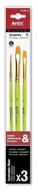 Pędzle - Zestaw pędzli syntetycznych miękkich 3szt - miniaturka - grafika 1
