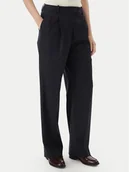 Spodnie damskie - Tommy Hilfiger Spodnie materiałowe Timeless WW0WW48352 Granatowy Straight Fit - miniaturka - grafika 1