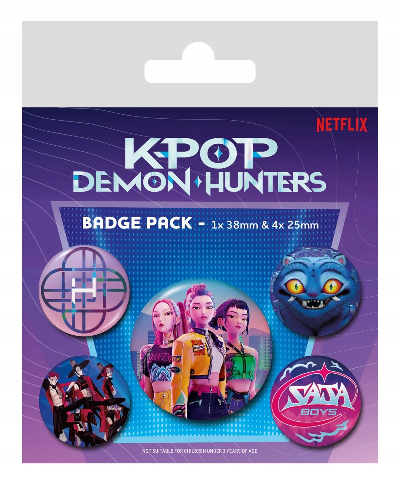 Przypinki do plecaka K-Pop Demon Hunters Zestaw 5 sztuk dla dziewczynki
