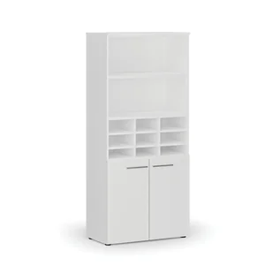 Regał sortujący PRIMO WHITE, 1781 x 800 x 420 mm, 9 przegród, biały - Regały biurowe - miniaturka - grafika 1