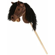 Zabawki na biegunach - ﻿Koń na kiju Hobby Horse brązowy z lejcami 80cm - miniaturka - grafika 1
