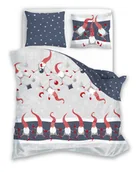 Pościel - Faro, Pościel zimowa Scandic,  100% bawełny, świąteczne skrzaty, 160x200+2x70x80 cm - miniaturka - grafika 1