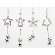 Ozdoby bożonarodzeniowe - Zawieszka metalowa z dzwoneczkami 16 cm - miniaturka - grafika 1