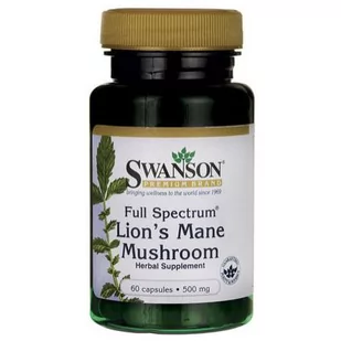 Swanson, Usa Full Spectrum Lion`s mane (Soplówka) 500 mg - suplement diety 60 kaps. - Układ pokarmowy - miniaturka - grafika 1