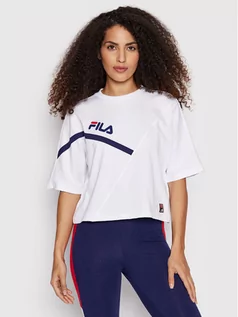 Koszulki i topy damskie - Fila T-Shirt Zug FAW0156 Biały Cropped Fit - grafika 1