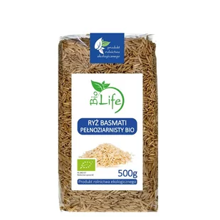 BioLife 101BioLife Ryż Basmati Pełnoziarnisty 500g - BLFRYZBASMPEL - Ryż - miniaturka - grafika 1