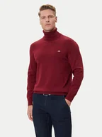 Swetry męskie - Gant Golf 8030563 Bordowy Regular Fit - miniaturka - grafika 1