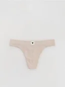 Majtki damskie - Reserved - Majtki typu stringi - beżowy - miniaturka - grafika 1