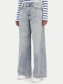 Spodnie damskie - Tommy Hilfiger Jeansy 70's WW0WW48519 Niebieski Wide Leg - miniaturka - grafika 1