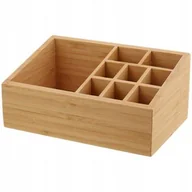 Kosmetyczki, organizery i kuferki - Pojemnik Bambusowy Na Kosmetyki Pędzle Organizer - miniaturka - grafika 1