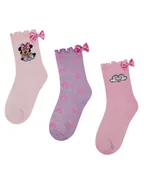 Skarpetki dla dzieci - Mickey&Friends Skarpety ACCCS-SS25-327DSTC(3-PACK) Różowy - miniaturka - grafika 1