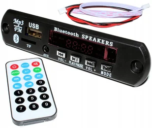 MODUŁ ODTWARZACZ BLUETOOTH MP3 RADIO USB PILOT do wzmacniacza AUX IN - Transmitery FM - miniaturka - grafika 1