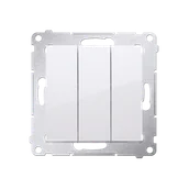 Wyłączniki światła i elektryczne - Kontakt KONTAKT_SIMON Przycisk zwierny potrójny SIMON 54 Biały DP31.01/11 - miniaturka - grafika 1