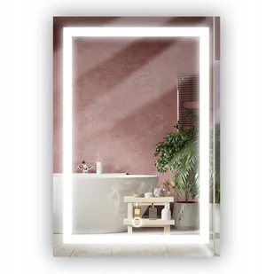 LUSTRO ŁAZIENKOWE LED 70x80 WŁĄCZNIK DOTYKOWY - Lustra - miniaturka - grafika 1