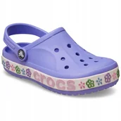 Buty dla dziewczynek - Dziecięce Buty Klapki Chodaki Crocs Bayaband Flower Band 211303 Clog 27-28 - miniaturka - grafika 1