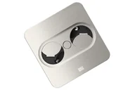 Gniazdka elektryczne - Bachmann Gniazdo blatowe TWIST 2 kwadratowe 2x gniazdo schuko - stal nierdzewna - miniaturka - grafika 1