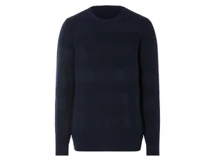 LIVERGY® Sweter dzianinowy męski z bawełny (Granatowy, S (44/46)) - Swetry męskie - miniaturka - grafika 1