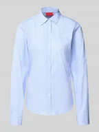 Bluzki damskie - Bluzka koszulowa taliowana z mieszanki bawełny model ‘THE ESSENTIAL SHIRT’ - miniaturka - grafika 1