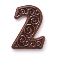 Dekoracje domu - Numer domu, cyfra 2, brązowa - miniaturka - grafika 1