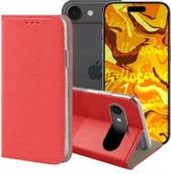Etui i futerały do telefonów - ETUI Z KLAPKĄ DO APPLE IPHONE 17 AIR CZERWONE ZAMYKANE MAGNETYCZNE KABURA - miniaturka - grafika 1
