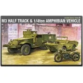 Modele do sklejania - Academy M3 Half Track an d 1/4 Ton Amphibian Vehicle GXP-544398 - miniaturka - grafika 1