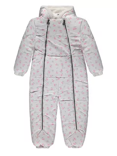 Śpiochy dla niemowląt - Kanz Kombinezon zimowy w kolorze szaro-różowym ze wzorem - grafika 1