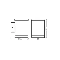 Lampy ogrodowe - OSRAM kinkiet zewnętrzny LED Solar ENDURA STYLE QUADRO, grafit QUADRO, aluminiowy / szary / cynkowy, stal szlachetna, nowoczesny - miniaturka - grafika 1