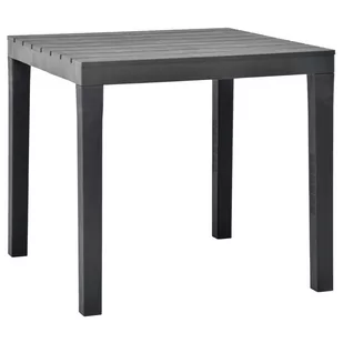vidaXL Stół ogrodowy, antracytowy, 78 x 78 x 72 cm, plastikowy - Stoły ogrodowe - miniaturka - grafika 1