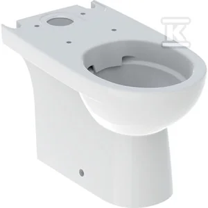 Stojąca miska WC Selnova do spłuczki nasadzanej, lejowa, B35.5 cm, H40 cm, T66 cm, częściowo ukryte mocowania, odpływ uniwersalny, Rimfree - Miski WC - miniaturka - grafika 1