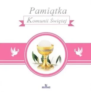 Pamiątka Komunii Świętej - różowa - Pamiątka Pierwszej Komunii Świętej - miniaturka - grafika 1