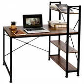 Biurka - BIURKO METALOWE Z 4 PÓŁKAMI REGAŁEM W STYLU INDUSTRIALNYM LOFT MŁODZIEŻOWE - miniaturka - grafika 1