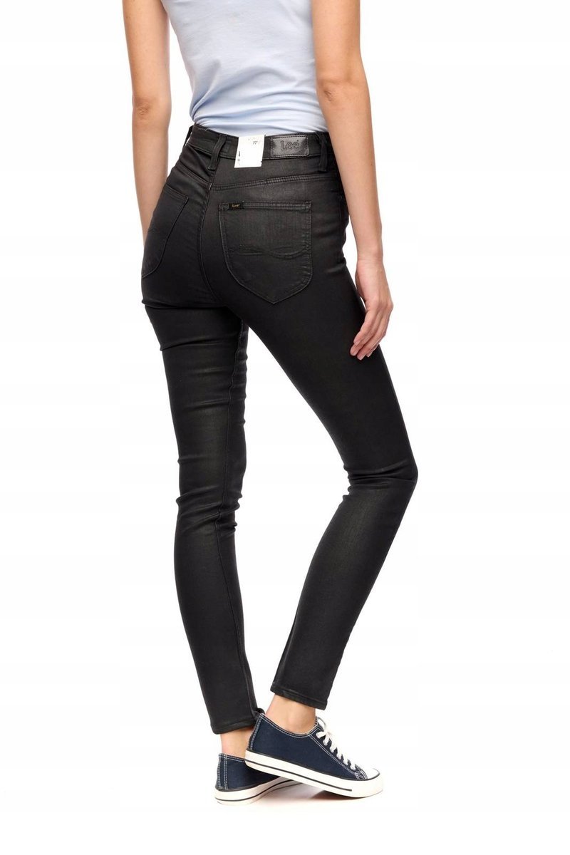 LEE SUPER HIGH WAIST COATED BLACK L30MAELH 25/31